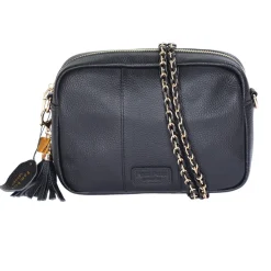 Pom Pom London Pom Pom London|Black Weave Gold Chain Strap