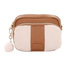 Pom Pom London Pom Pom London|Maple Leather & Faux Fleece Original Bag