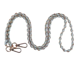 Pom Pom London Pom Pom London|Mint Green Weave Gold Chain Strap