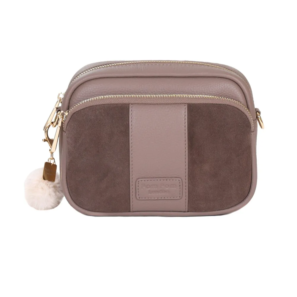 Pom Pom London Pom Pom London|Mocha Suede & Leather Original Bag