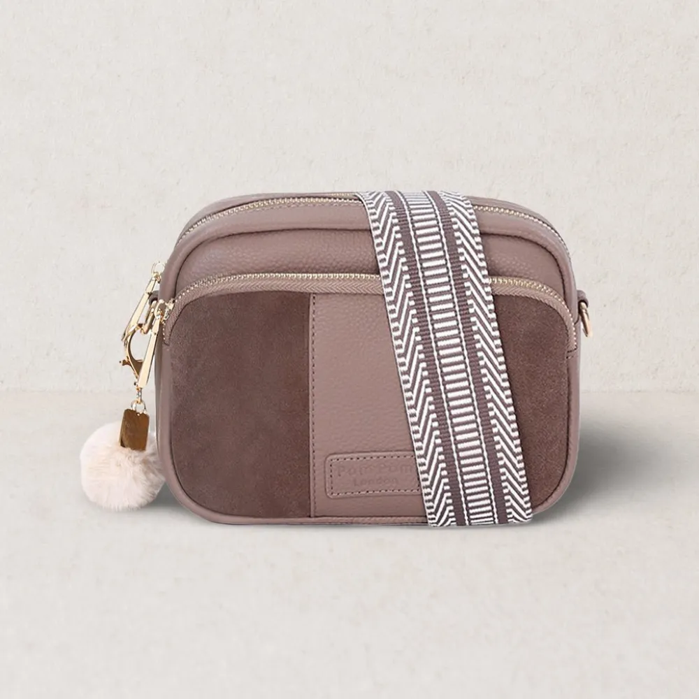 Pom Pom London Pom Pom London|Mocha Suede & Leather Original Bag