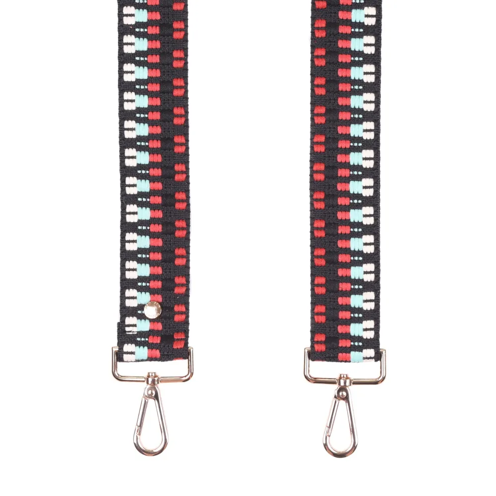 Pom Pom London Pom Pom London|Red & Black Twill Strap