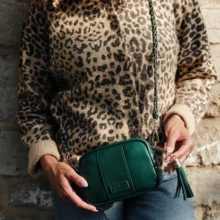 Pom Pom London Pom Pom London|Strap Gold Chain Madeira Green Weave