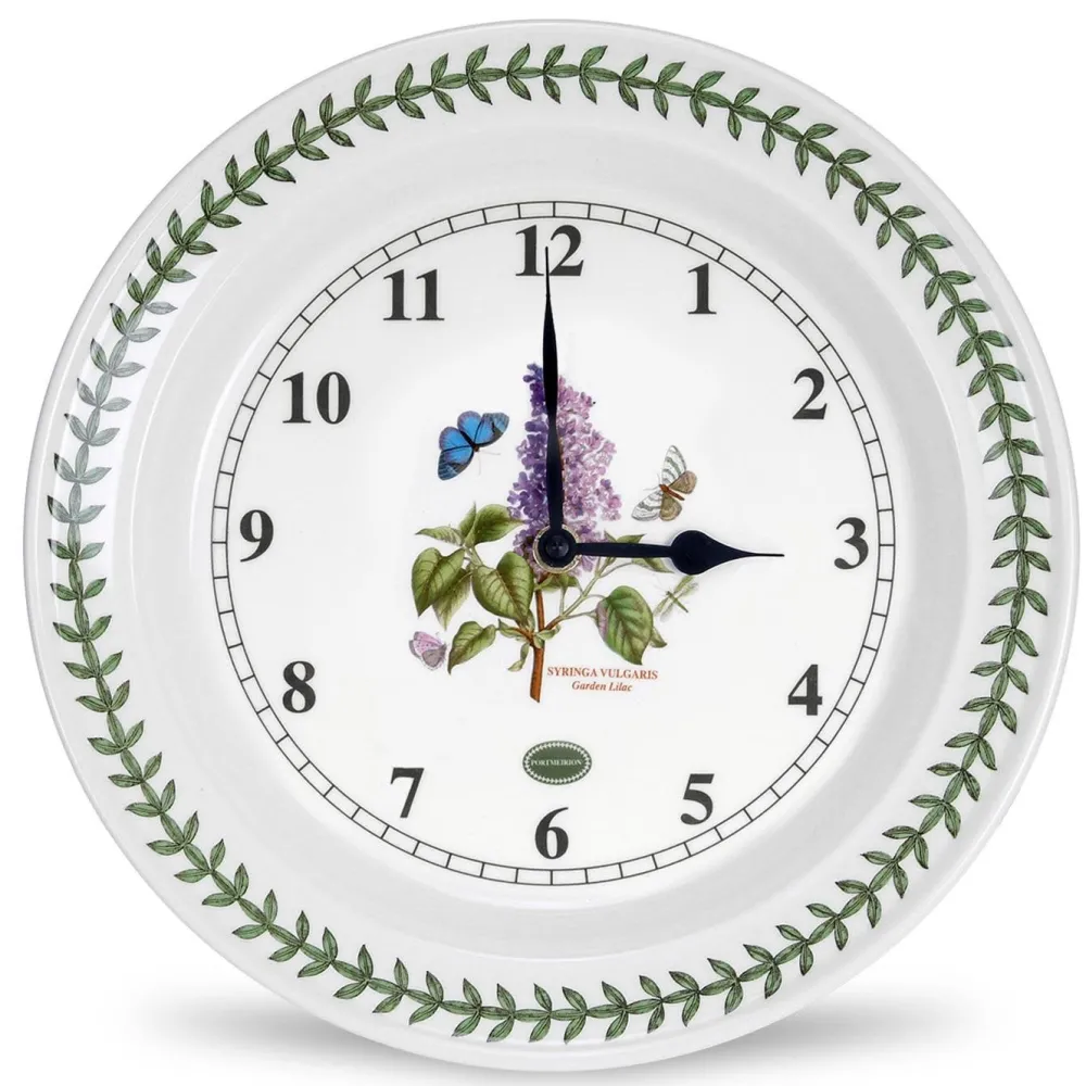 Portmeirion Wall Decor|Botanic Garden Kitchen Wall Clock (Lilac)