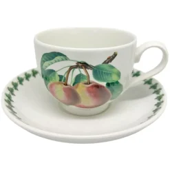 Portmeirion Teacups & Saucers|Pomona Breakfast Cup & Saucer (Princess of Orange Pear)