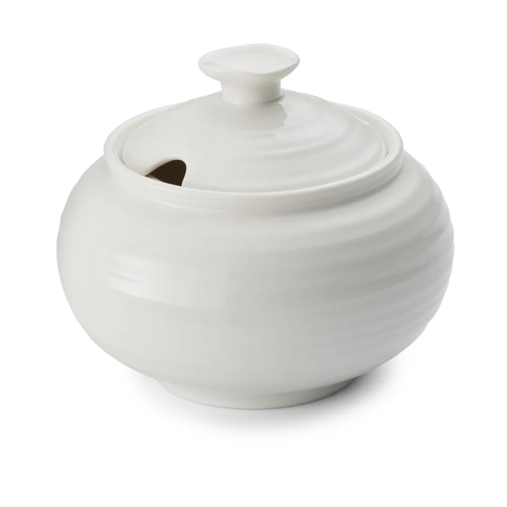 Portmeirion Creamers & Sugar Bowls|Sophie Conran White Covered Sugar Bowl