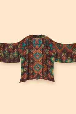 Powder UK Robes, Nightgowns & Dresses|Chocolate Ikat Kimono Jacket