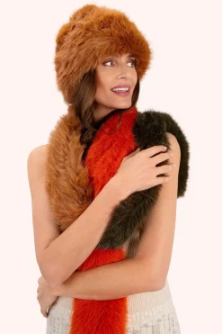 Powder UK Scarves & Wraps|Elsa 3-tone Scarf (Tangerine, Mocca, Olive)