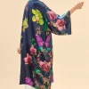 Powder UK Robes, Nightgowns & Dresses|Floral Evening Kimono Gown (Ink)