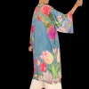 Powder UK Robes, Nightgowns & Dresses|Floral Study Denim Blue Kimono Gown