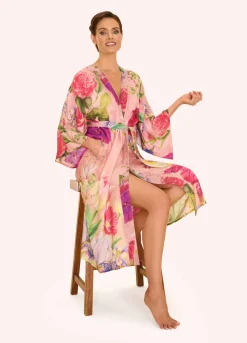 Powder UK Robes, Nightgowns & Dresses|Floral Study Petal Pink Kimono Gown