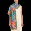 Powder UK Scarves & Wraps|Folky Floral Cornflower Blue Scarf