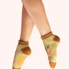 Powder UK Socks|Happy Leaves Sage Women's Trainer Socks