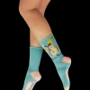 Powder UK Socks|Hedgehog Sharing Love Aqua Ankle Sock