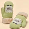 Powder UK Childrenswear|Kids Knitted Sheep Mittens (Sage)