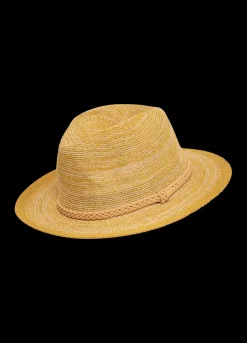 Powder UK Hats|Natalie Hat (Mango) with Yellow Braid