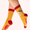 Powder UK Socks|Nesting Hedgehog Mustard Women's Ankle Socks