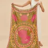 Powder UK Scarves & Wraps|Printed Folk Floral Roses Scarf (Olive)