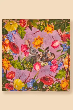 Powder UK Scarves & Wraps|Silk Whimsical Woodland Scarf (Lilac)