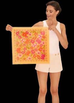Powder UK Handkerchiefs|Scarves & Wraps|Sketched Florals Mustard Cotton Bandana