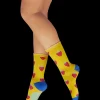 Powder UK Socks|Succulent Strawberries Mustard Yellow Ankle Sock