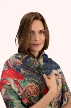 Powder UK Scarves & Wraps|Wild Woodland Owl Lux Scarf