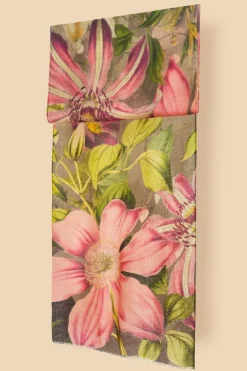 Powder UK Scarves & Wraps|Wool Wrap Oversized Botanicals Scarf (Slate)