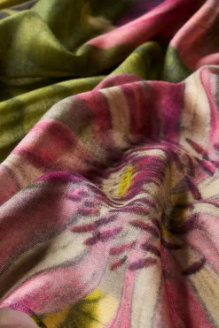 Powder UK Scarves & Wraps|Wool Wrap Oversized Botanicals Scarf (Slate)