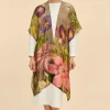 Powder UK Scarves & Wraps|Wool Wraparound Oversized Botanicals (Slate)