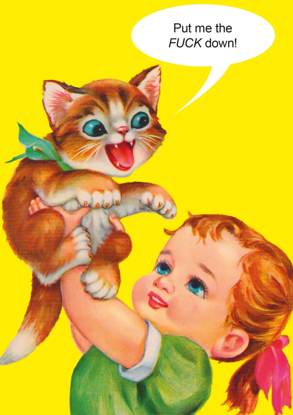 Greeting Cards|Put Me Down Cat Greeting Card