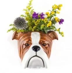 Quail Ceramics Vases|Wall Decor|English Bulldog Wall Vase
