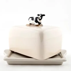 Quail Ceramics Kitchen Tools|Quail Ceramics|Friesian Cow Butter Dish
