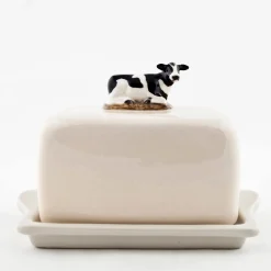 Quail Ceramics Kitchen Tools|Quail Ceramics|Friesian Cow Butter Dish