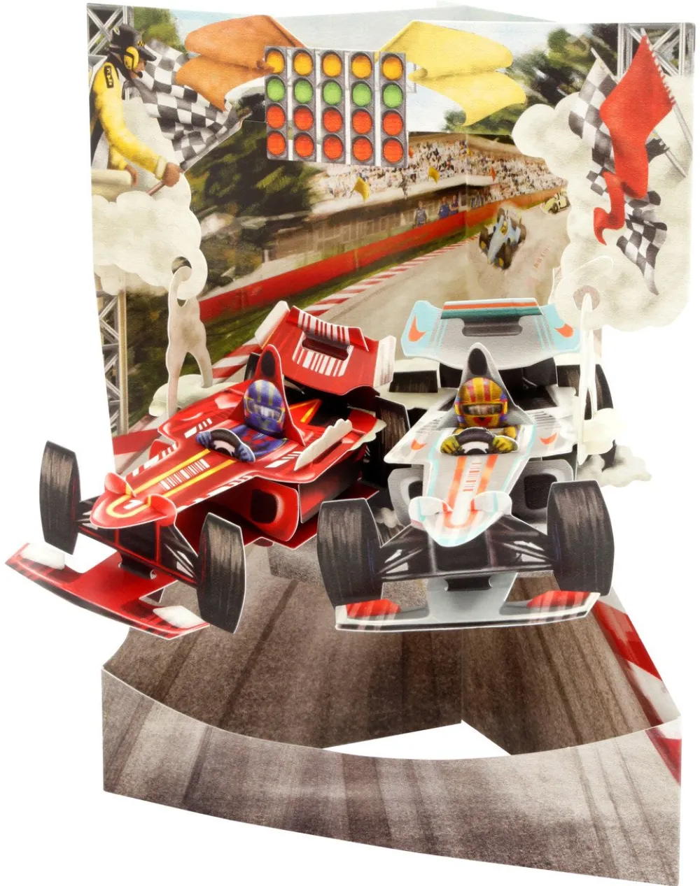 Greeting Cards|Racing Cars Swing Card