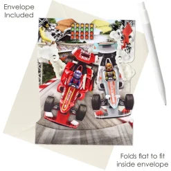 Greeting Cards|Racing Cars Swing Card