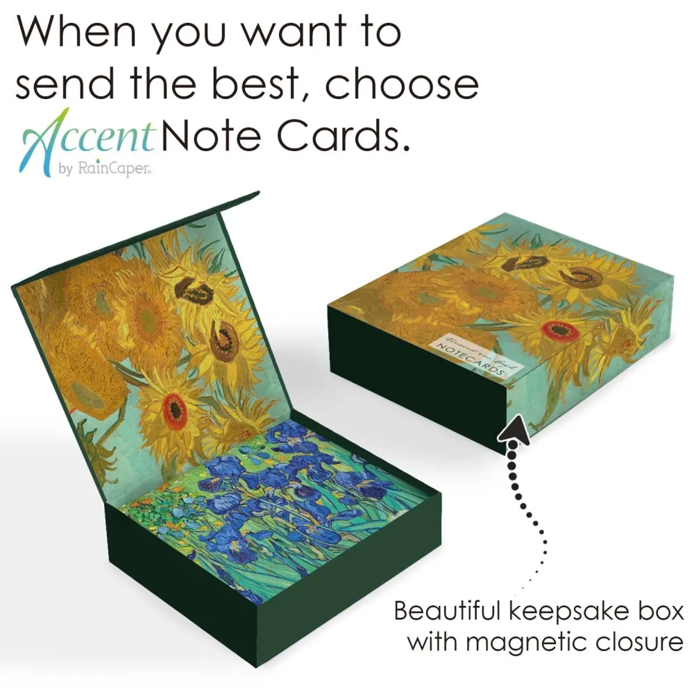 RainCaper Boxed Cards|Van Gogh Flowers Boxed Notecards