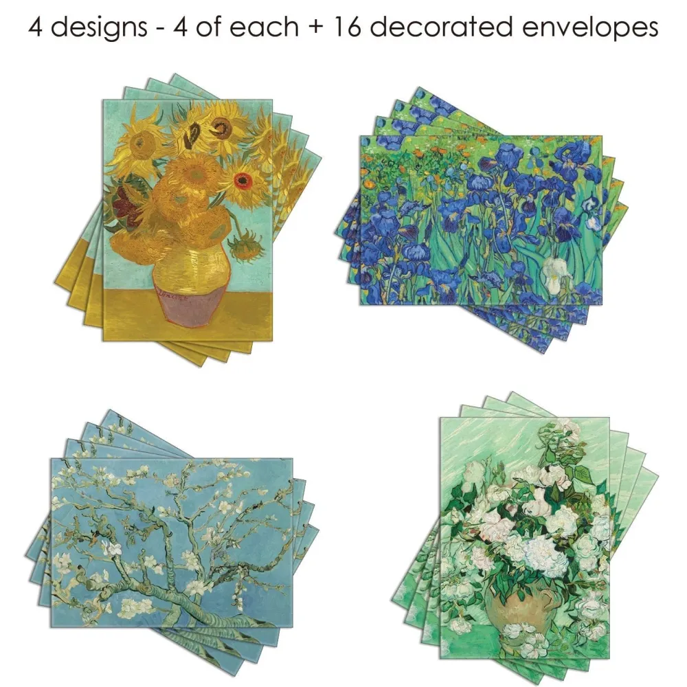 RainCaper Boxed Cards|Van Gogh Flowers Boxed Notecards