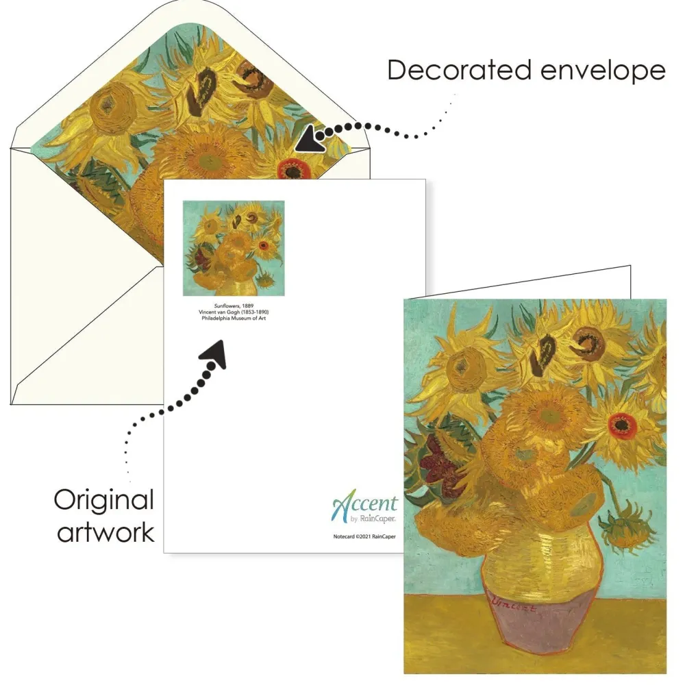RainCaper Boxed Cards|Van Gogh Flowers Boxed Notecards