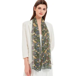 RainCaper Scarves & Wraps|William Morris "Strawberry Thief" Sheer Scarf