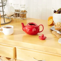 Teapots|Red Stoneware Teapot