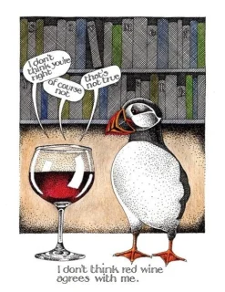 Greeting Cards|Red Wine Agrees Greeting Card