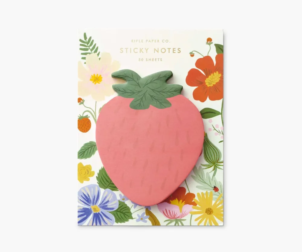 Rifle Paper Co. Journals & Other Stationery|Strawberry-Shaped Sticky Notes