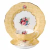 Royal Albert Tea Plates|Tea Sets|100 Years of 1990 Bouquet Teacup, Saucer & Plate Set