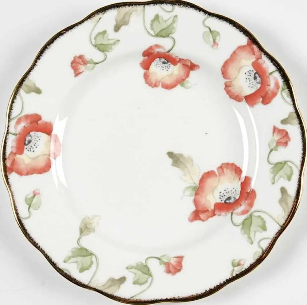 Royal Albert Tea Plates|100 Years of 1970 Poppy Plate