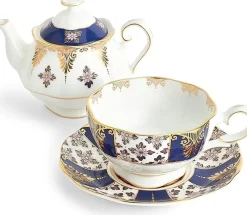 Royal Albert Teapots|Tea For One|100 Years of 1900 Regency Blue Tea for One