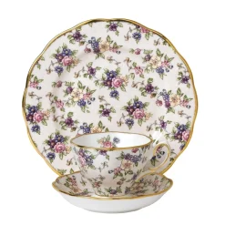 Royal Albert Tea Plates|Teacups & Saucers|100 Years of 1940 English Chintz Teacup, Saucer & Plate