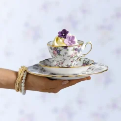 Royal Albert Tea Plates|Teacups & Saucers|100 Years of 1940 English Chintz Teacup, Saucer & Plate