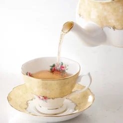 Royal Albert Tea Sets|Teapots|100 Years of 1990 Bouquet Teapot, Cream & Sugar Set