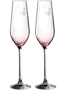 Royal Albert Glasses & Steins|Miranda Kerr Pink Flutes Pair
