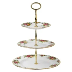 Royal Albert Serving Plates|Old Country Roses 3 Tier Cake Stand